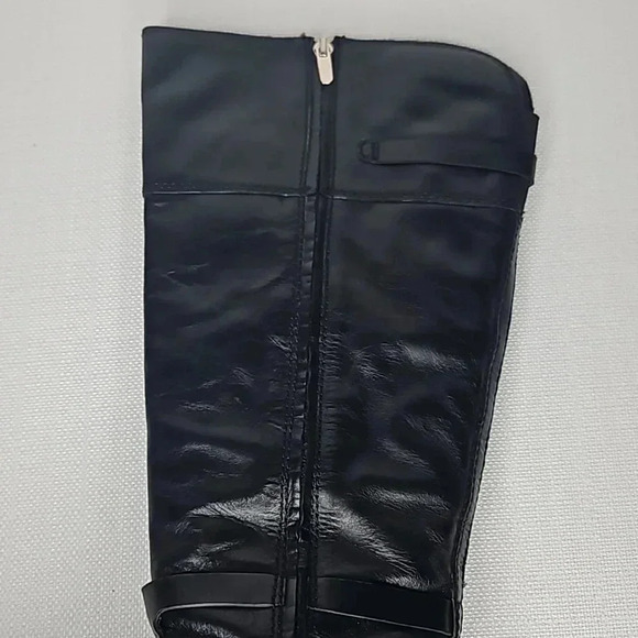 Enzo Angiolini Black Leather Riding Boots Size 8.5 - Picture 8 of 17